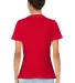 BELLA 6405 Ladies Relaxed V-Neck T-shirt in Red back view
