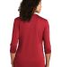 Port Authority LK750 Henley in Rich red back view