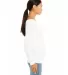 BELLA 7501 Womens Fleece Pullover Sweatshirt in Solid wht trblnd side view