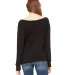 BELLA 7501 Womens Fleece Pullover Sweatshirt in Solid blk trblnd back view