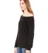 BELLA 7501 Womens Fleece Pullover Sweatshirt in Black side view