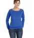 BELLA 7501 Womens Fleece Pullover Sweatshirt in True royal front view