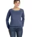 BELLA 7501 Womens Fleece Pullover Sweatshirt in Navy triblend front view