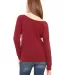 BELLA 7501 Womens Fleece Pullover Sweatshirt in Cardinal trbibld back view