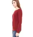 BELLA 7501 Womens Fleece Pullover Sweatshirt in Cardinal trbibld side view