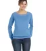 BELLA 7501 Womens Fleece Pullover Sweatshirt in Blue triblend front view