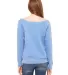 BELLA 7501 Womens Fleece Pullover Sweatshirt in Blue triblend back view