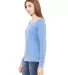 BELLA 7501 Womens Fleece Pullover Sweatshirt in Blue triblend side view