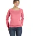 BELLA 7501 Womens Fleece Pullover Sweatshirt in Red marble flc front view