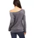 BELLA 7501 Womens Fleece Pullover Sweatshirt in Grey acid fleece back view