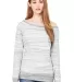 BELLA 7501 Womens Fleece Pullover Sweatshirt in Lt grey marble front view