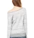 BELLA 7501 Womens Fleece Pullover Sweatshirt in Lt grey marble back view