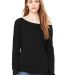 BELLA 7501 Womens Fleece Pullover Sweatshirt in Black
