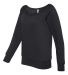 BELLA 7501 Womens Fleece Pullover Sweatshirt in Black