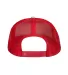 Heather Woven/Soft Mesh Trucker Cap SLATE/ RED back view