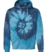 Dyenomite Blended Hooded Sweatshirt Blue Tide front view