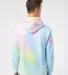 Dyenomite 680VR Blended Hooded Sweatshirt in Pastel rainbow back view
