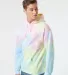 Dyenomite 680VR Blended Hooded Sweatshirt in Pastel rainbow side view