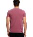 Unisex Pigment-Dyed Destroyed T-Shirt in Pigment maroon back view