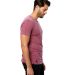 Unisex Pigment-Dyed Destroyed T-Shirt in Pigment maroon side view