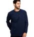 US Blanks 5544US Men's Flame Resistant Long Sleeve in Navy blue front view