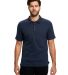 Men's Jersey Interlock Polo T-Shirt in Navy blue front view
