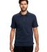 Men's Jersey Interlock Polo T-Shirt Navy Blue front view