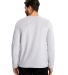 Unisex Velour Long Sleeve Pocket T-Shirt in Silver back view