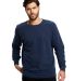 US Blanks / US8000-GD Men's L/S French Terry Pullo in Navy blue front view