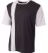 A4 Apparel NB3016 Youth Legend Soccer Jersey BLACK/ WHITE front view
