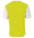 A4 Apparel NB3016 Youth Legend Soccer Jersey SFTY YELLOW/ WHT back view