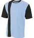 A4 Apparel NB3016 Youth Legend Soccer Jersey LIGHT BLUE/ BLK front view