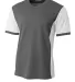 A4 Apparel NB3017 Youth Premier Soccer Jersey GRAPHITE/ WHITE front view