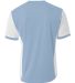 A4 Apparel NB3017 Youth Premier Soccer Jersey LIGHT BLUE/ WHT back view
