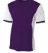 A4 Apparel NB3017 Youth Premier Soccer Jersey PURPLE/ WHITE front view