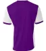 A4 Apparel NB3017 Youth Premier Soccer Jersey PURPLE/ WHITE back view