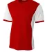 A4 Apparel NB3017 Youth Premier Soccer Jersey SCARLET/ WHITE front view