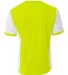 A4 Apparel NB3017 Youth Premier Soccer Jersey SFTY YELLOW/ WHT back view