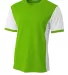 A4 Apparel NB3017 Youth Premier Soccer Jersey LIME/ WHITE front view