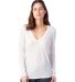 Alternative Apparel 3894 Women's Long Sleeve Slink White front view