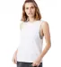 Alternative Apparel 1016 Heavy Wash Muscle Tank WHITE front view