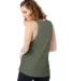 Alternative Apparel 3095 Women's Slinky Jersey Mus ARMY GREEN back view