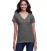 Next Level Apparel 4240 Women's Eco Performance V in Heavy metal front view