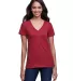 Next Level Apparel 4240 Women's Eco Performance V in Cardinal front view