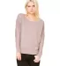 BELLA 8850 Womens Long Sleeve Dolman Shirt in Pebble front view