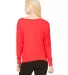 BELLA 8850 Womens Long Sleeve Dolman Shirt in Red back view