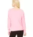 BELLA 8850 Womens Long Sleeve Dolman Shirt in Neon pink back view