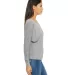 BELLA 8850 Womens Long Sleeve Dolman Shirt in Athletic heather side view
