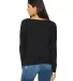 BELLA 8850 Womens Long Sleeve Dolman Shirt in Black back view