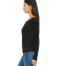 BELLA 8850 Womens Long Sleeve Dolman Shirt in Black side view